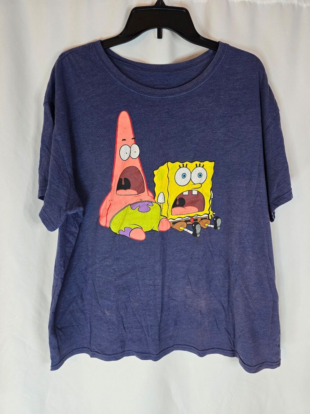 SpongeBob SquarePants Scared Blue T-shirt